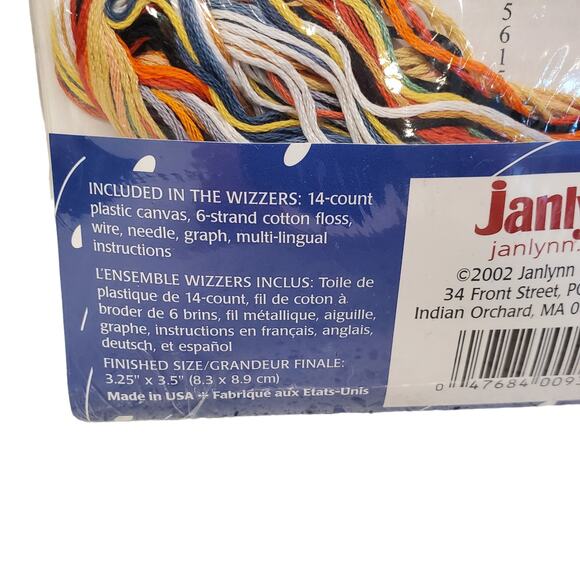 Wizzers Counted Cross Stitch Sebastian the Snowman Christmas Ornament NEW VTG - Picture 5 of 6